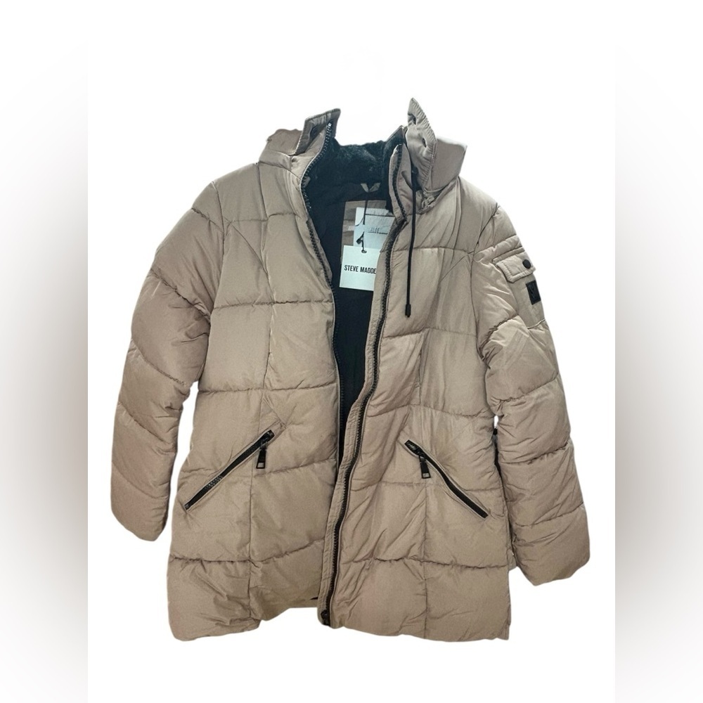 Steve Madden Tan Puffer Jacket - Picture 4 of 11
